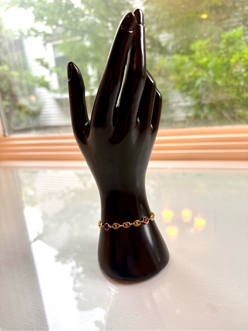 Givenchy Mariner Link with Red Stone Bracelet - Picture 5 of 7